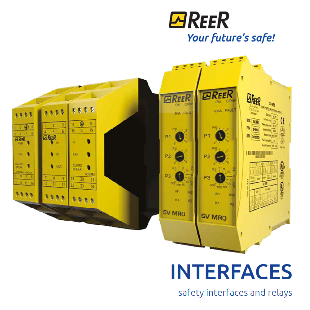 1330914 REER SAFETY INTERFACE, E-STOPS AND SAFETY SWITCHES, MANUAL RESTART, CAT 4 (3NO+1NC)(AD SRE4C)